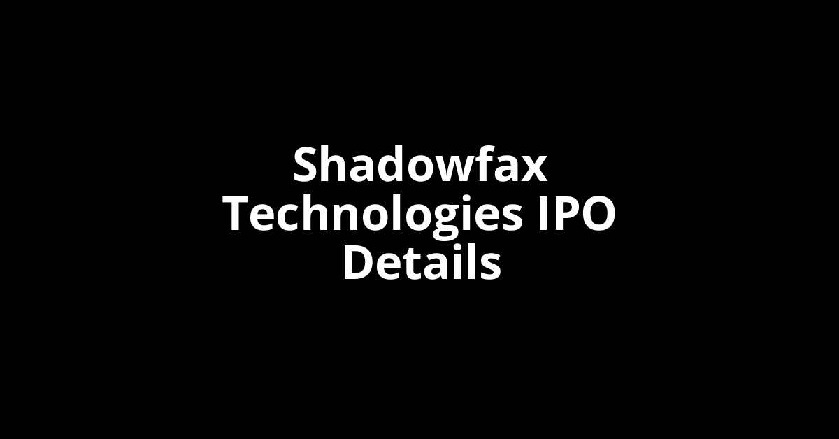 Shadowfax Technologies IPO Date, Review, Price, Allotment Details