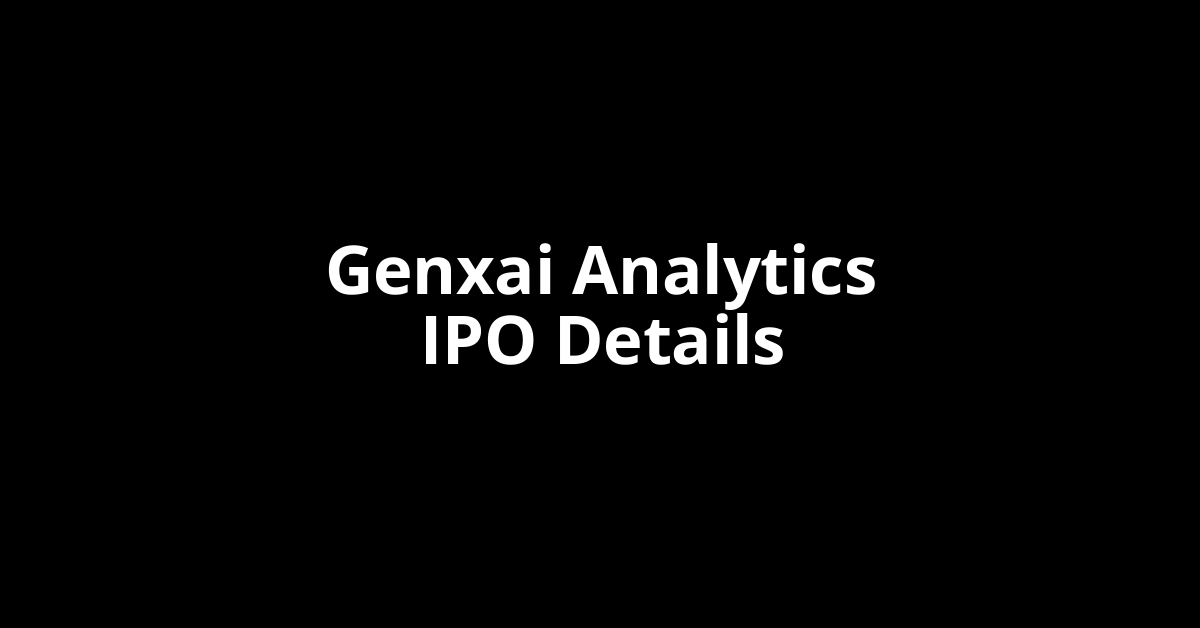 Genxai Analytics IPO Date, Review, Price, Allotment Details