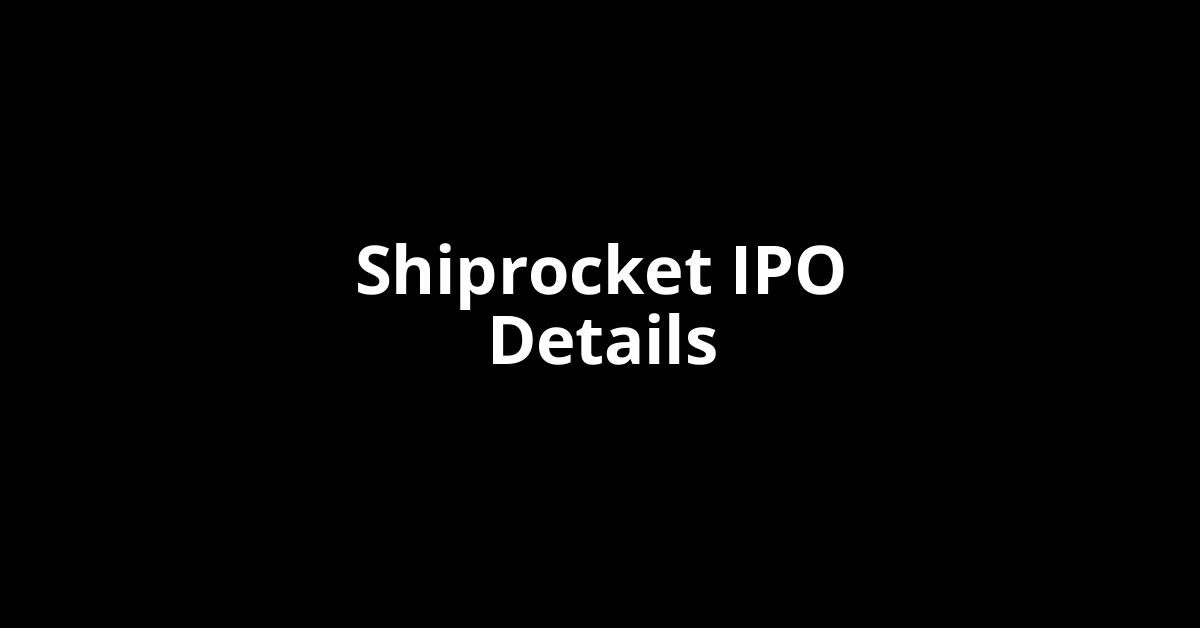 Shiprocket IPO Date, Review, Price, Allotment Details